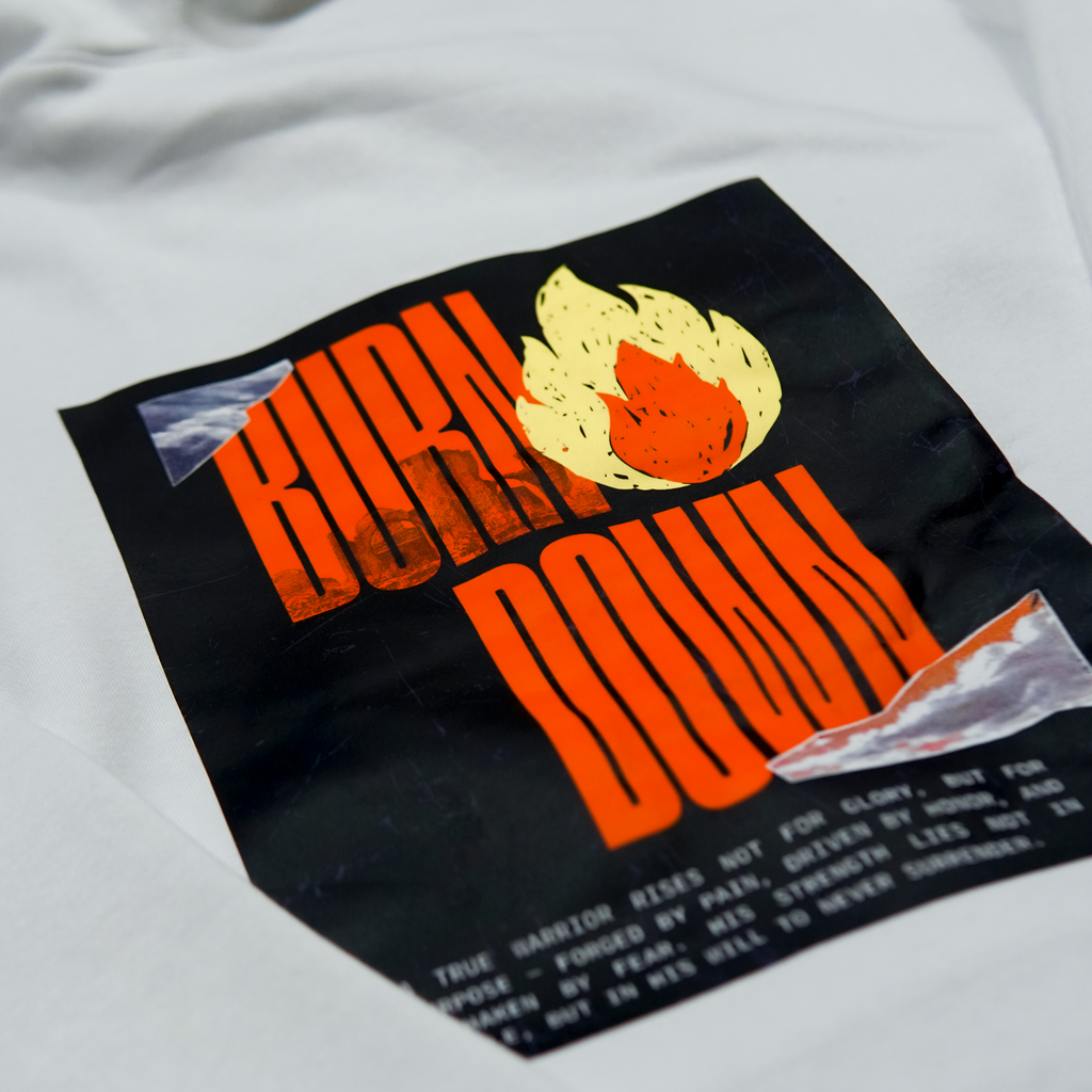 Burn Down Flame Graphic Hoodie – Premium Streetwear Pullover
