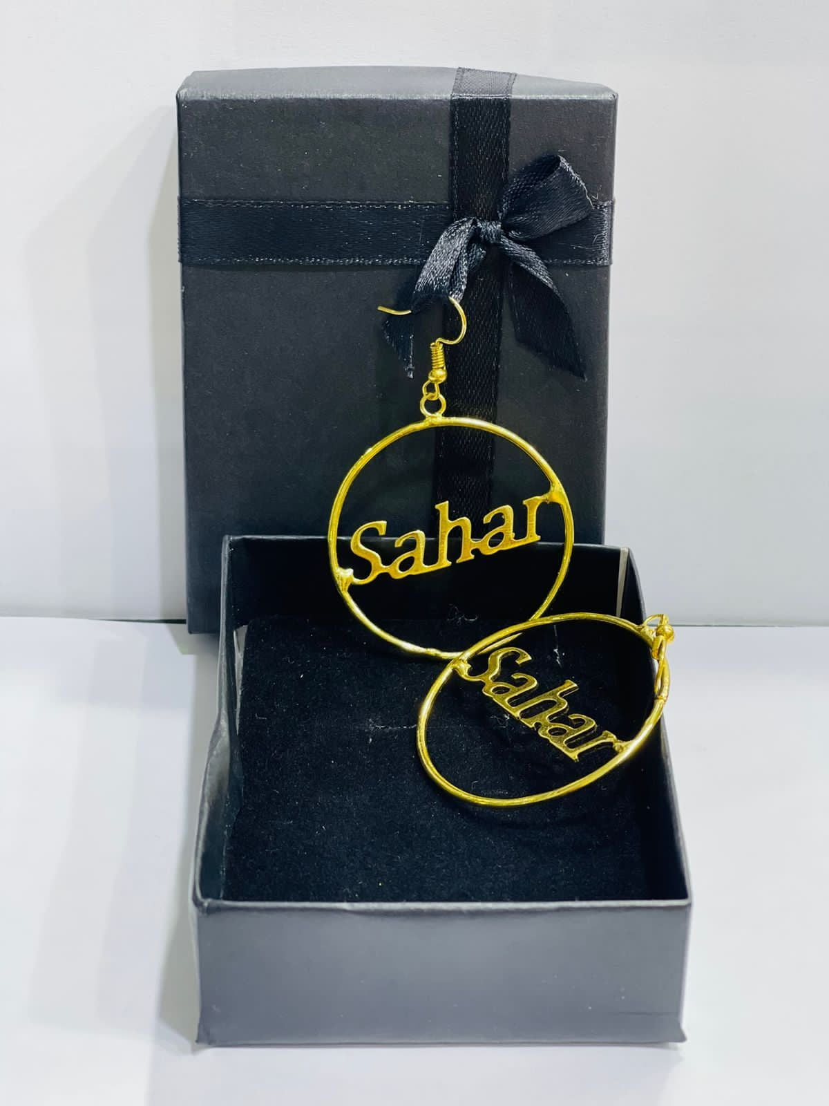 Customized / Personalized Name Earring In Circle Design