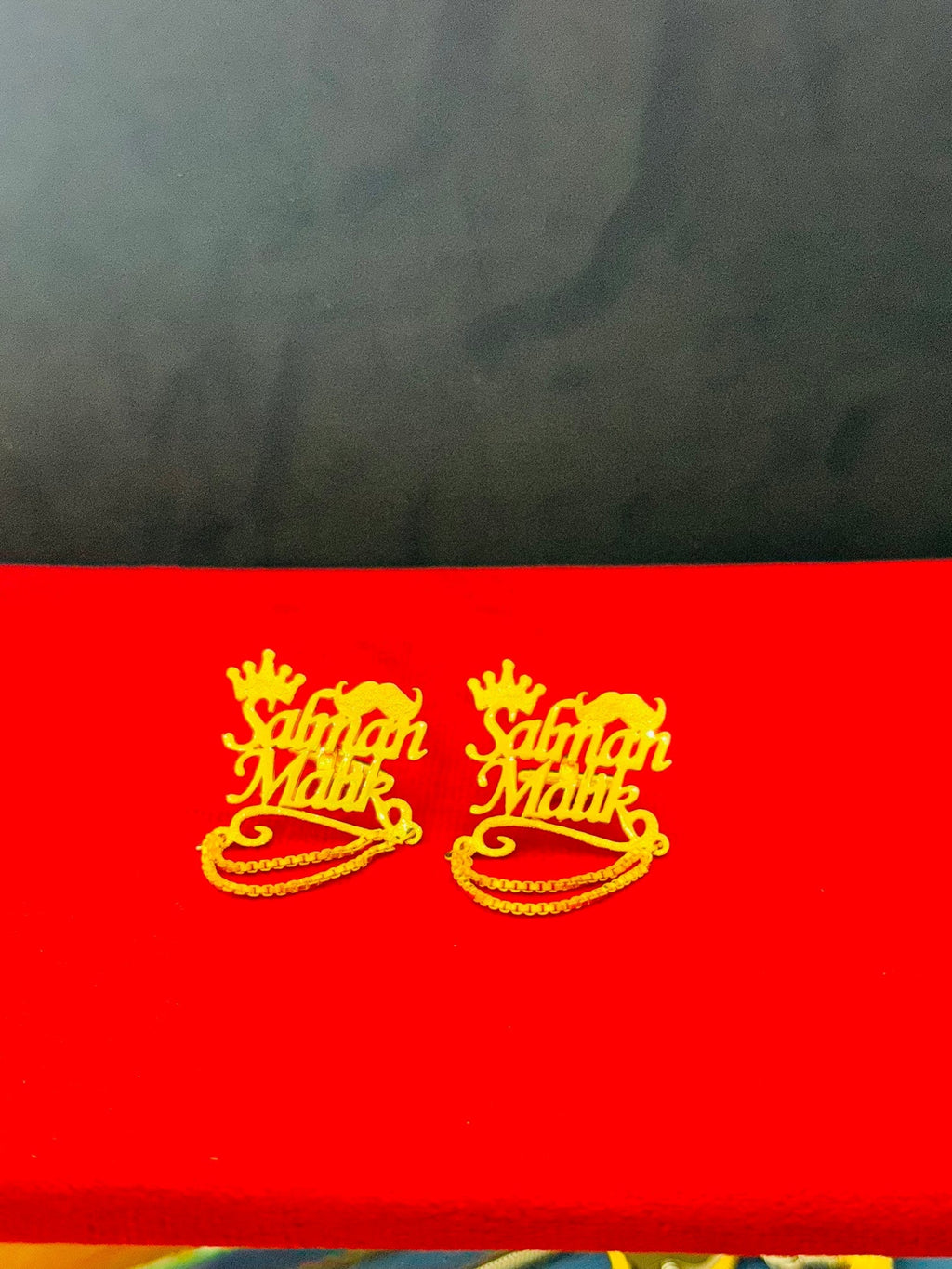 Customize Name Cufflink with Chain