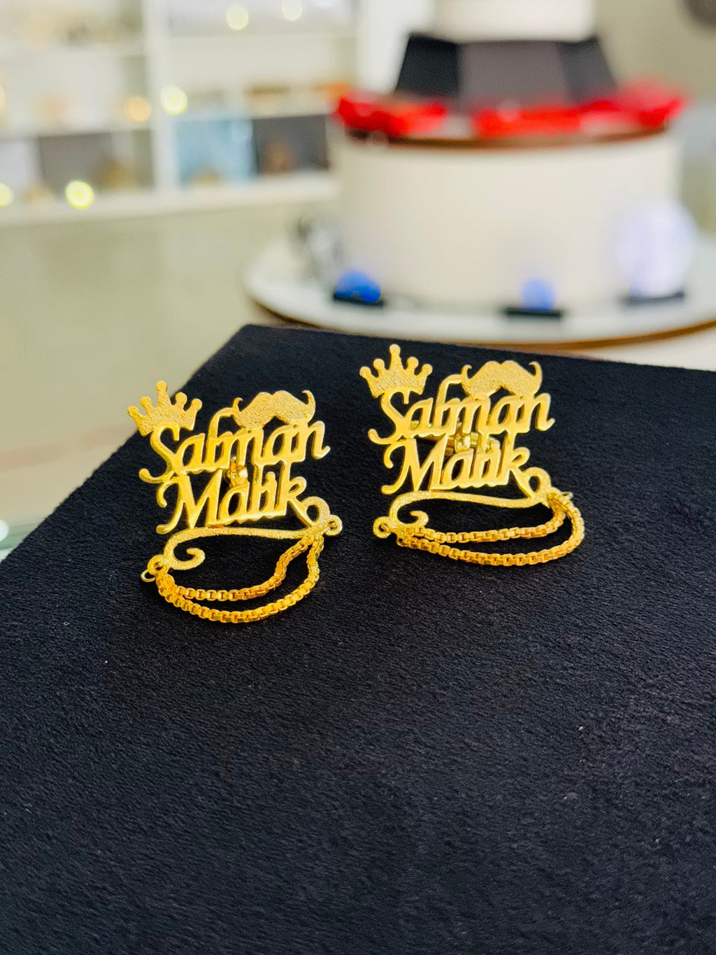 Customize Name Cufflink with Chain