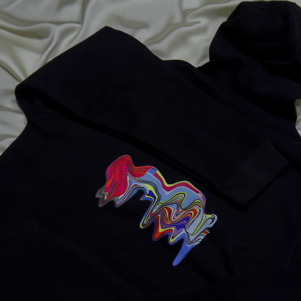 HOODIE 048 - The "Chroma Warp" Abstract Hoodie
