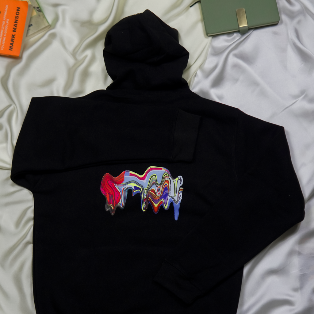 HOODIE 048 - The "Chroma Warp" Abstract Hoodie