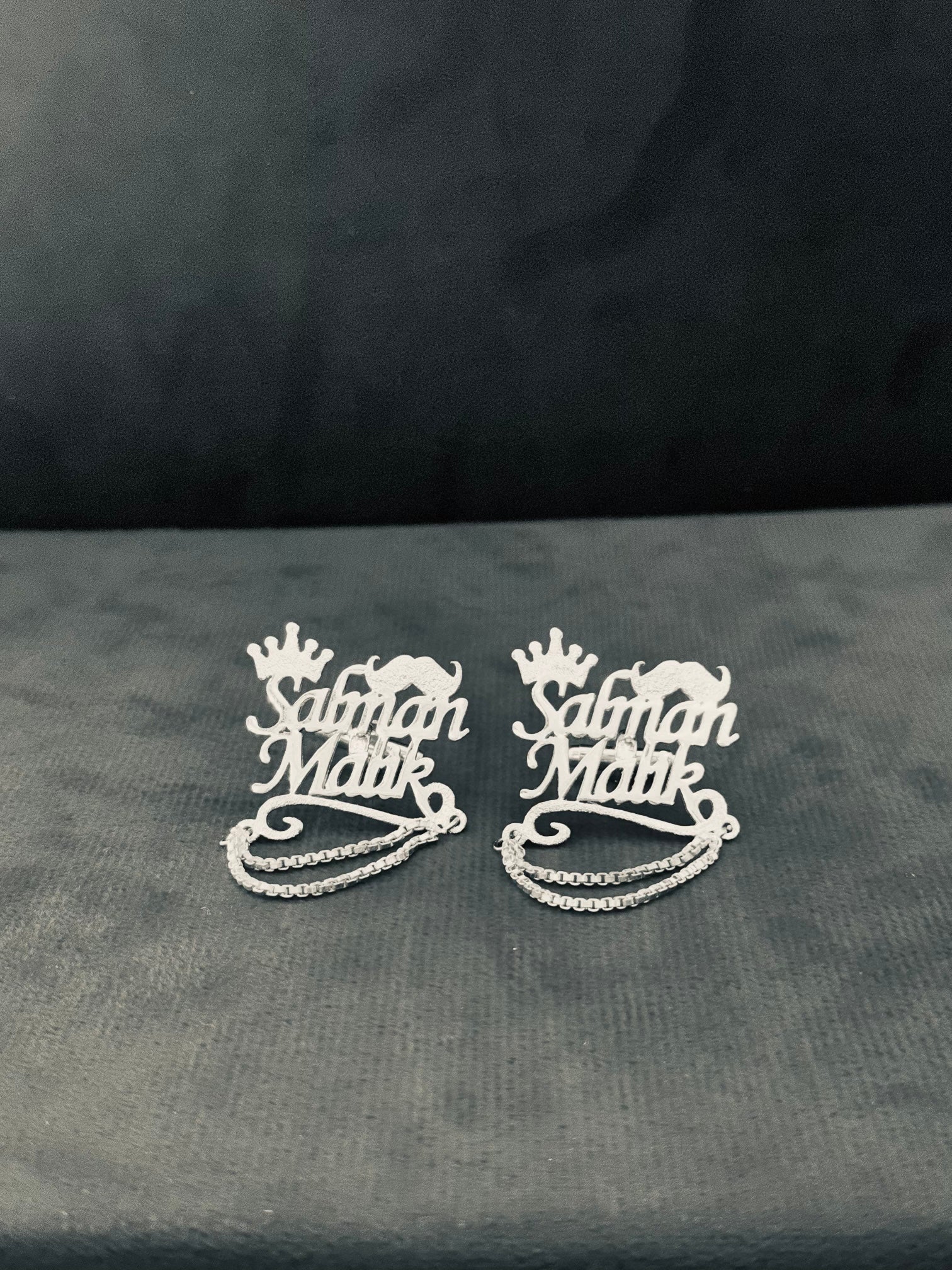 Customize Name Cufflink with Chain