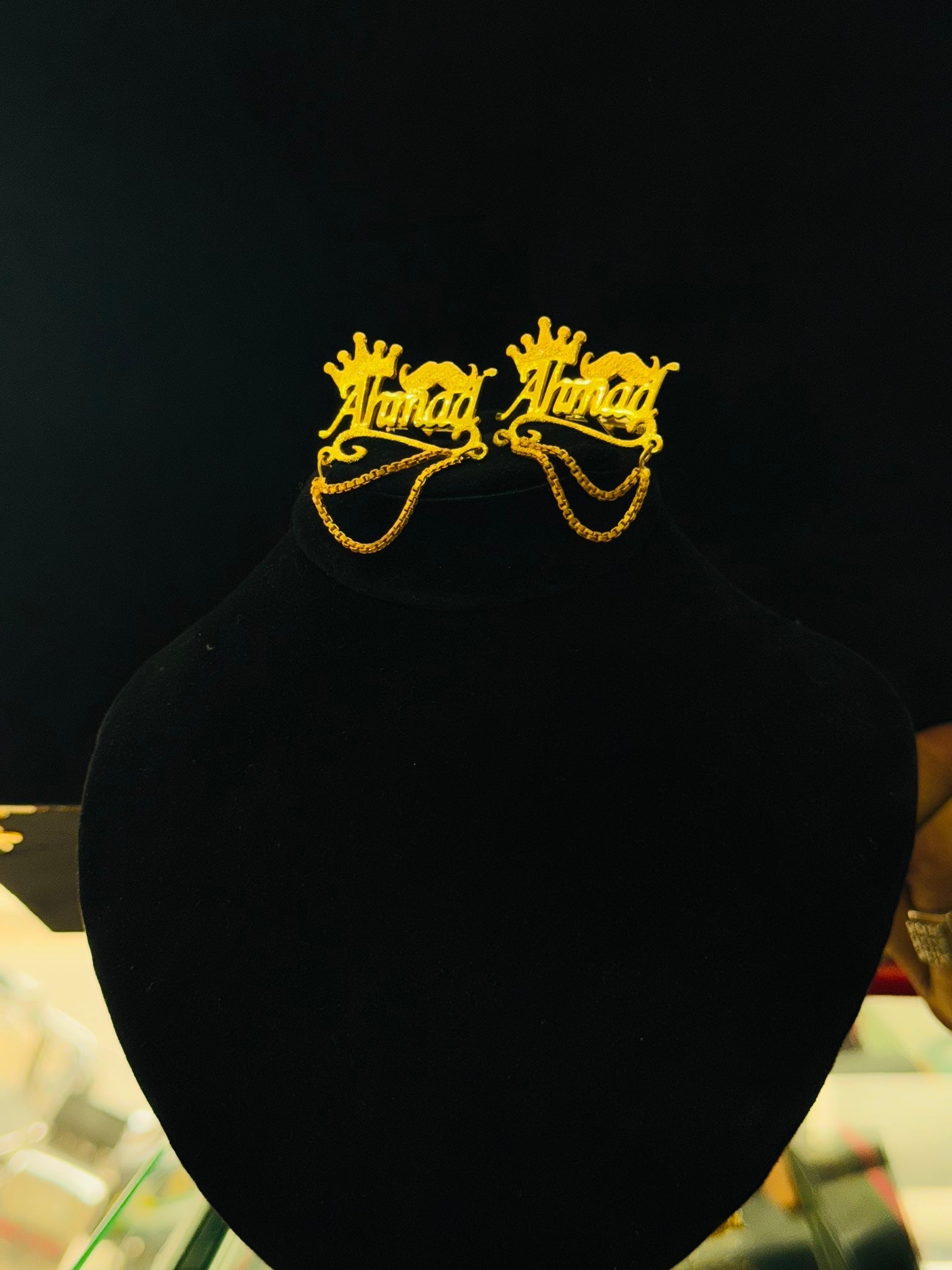 Customize Name Cufflink with Chain