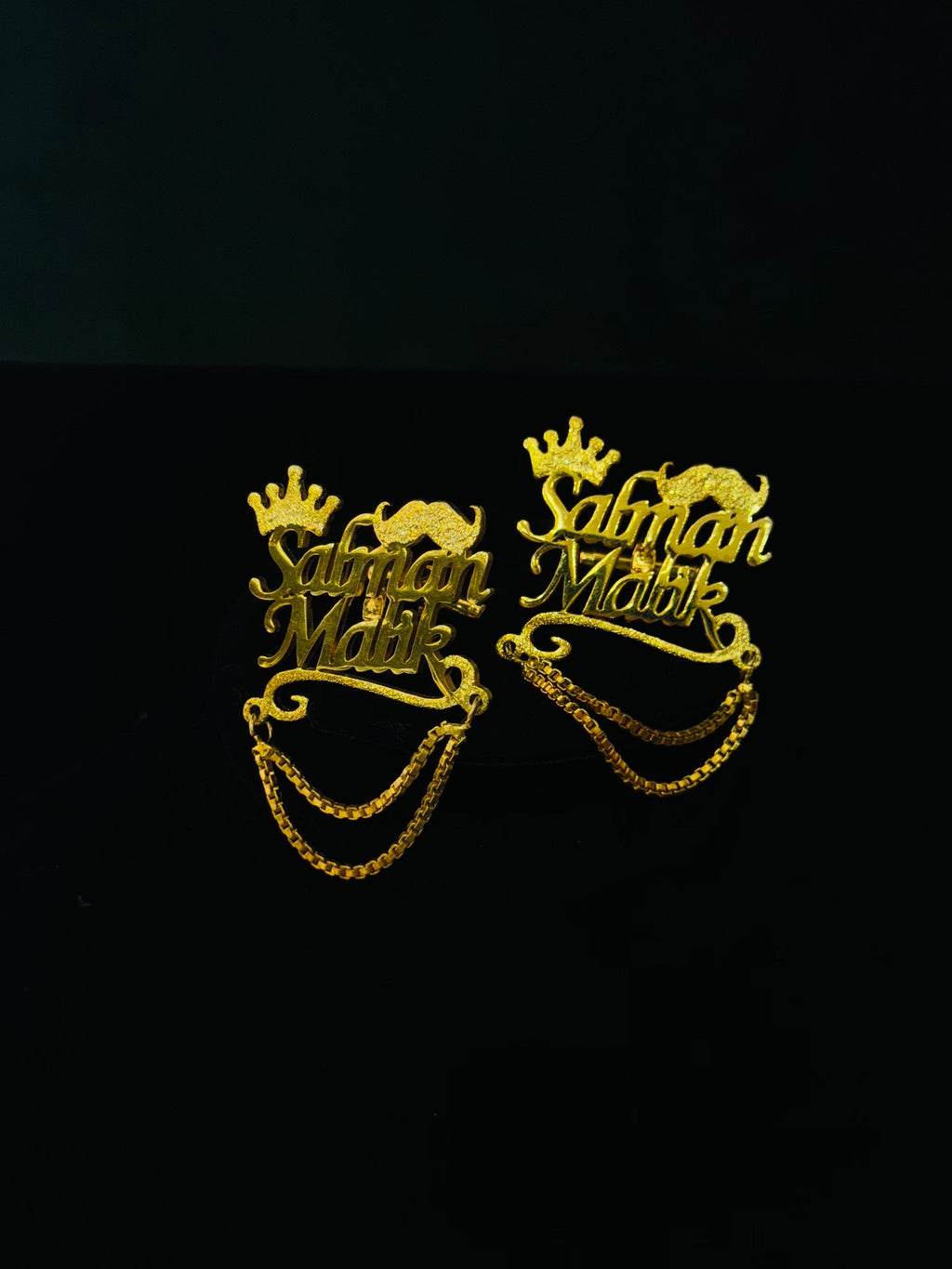 Customize Name Cufflink with Chain