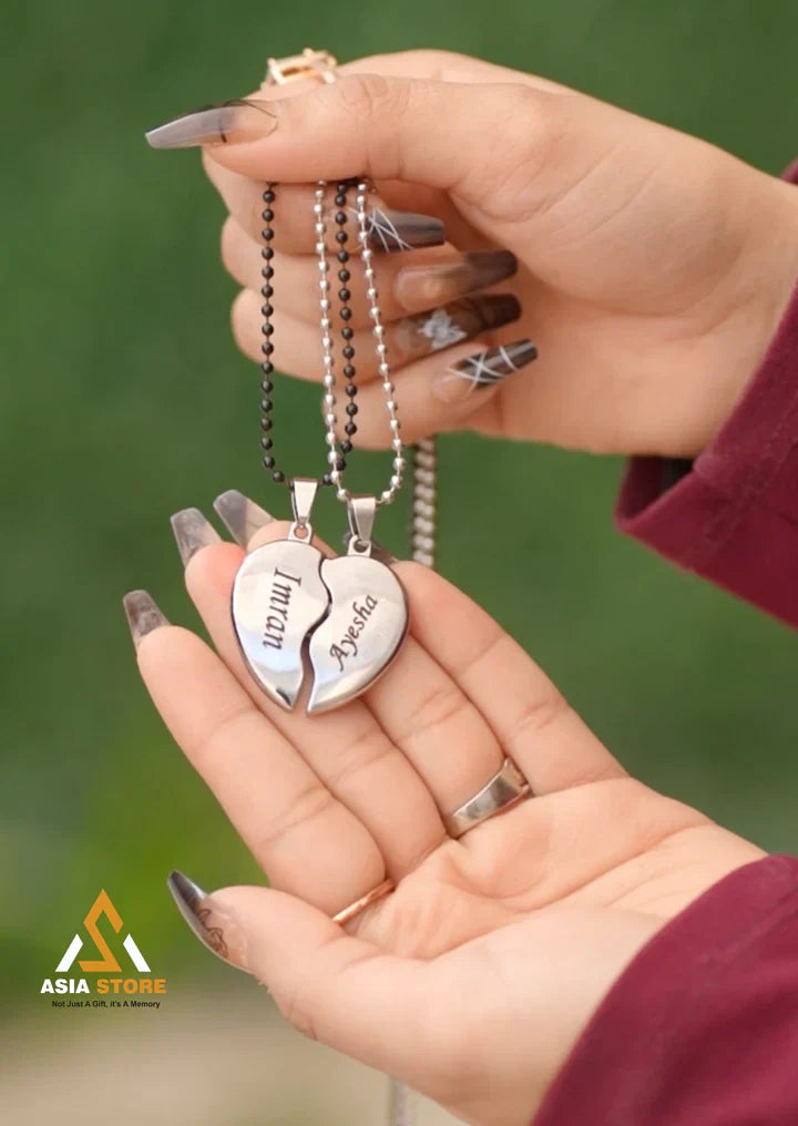 Broken Heart Couple Locket