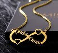 Customize Double Name infinity sign Necklace