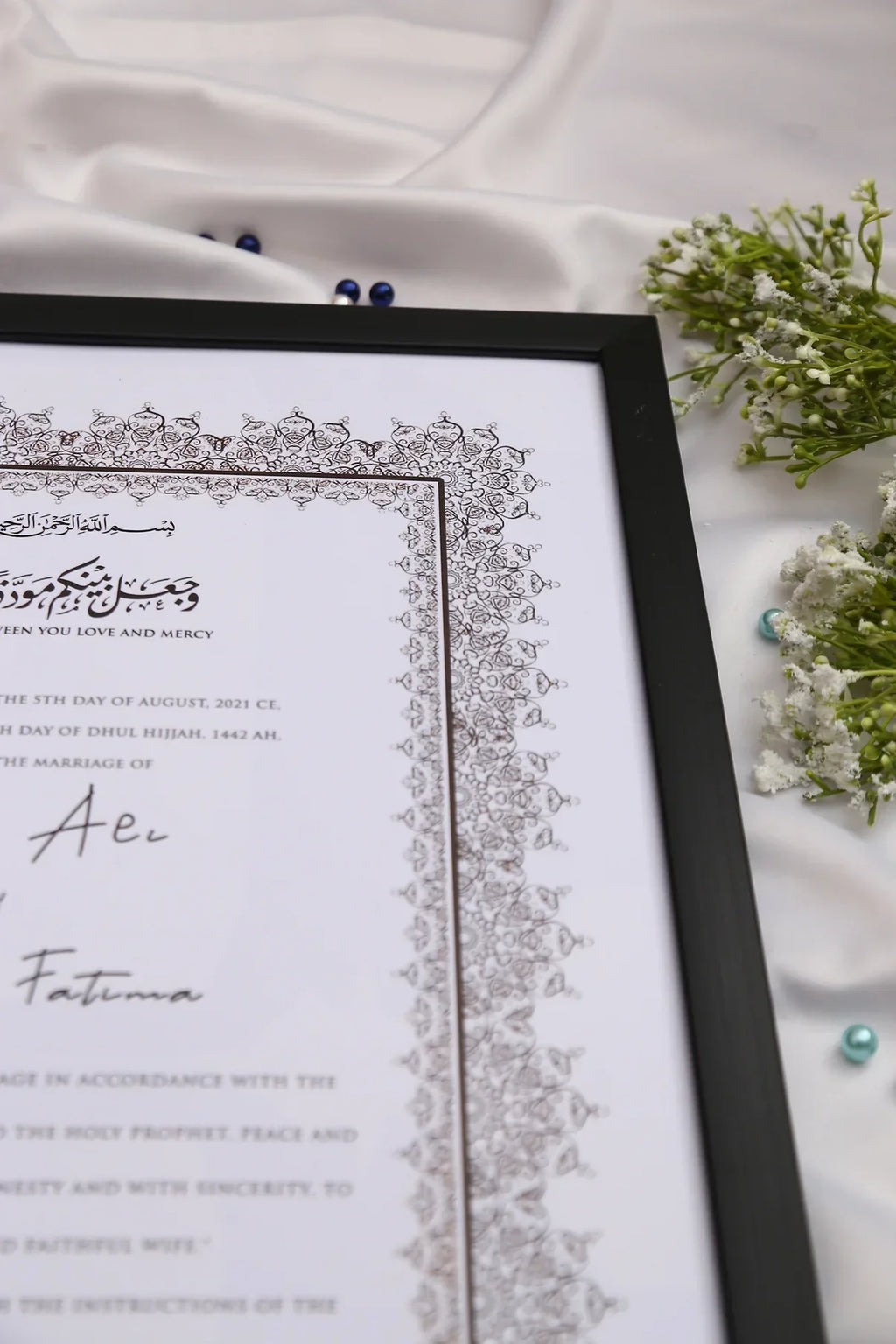 Custom Nikah Frame #2