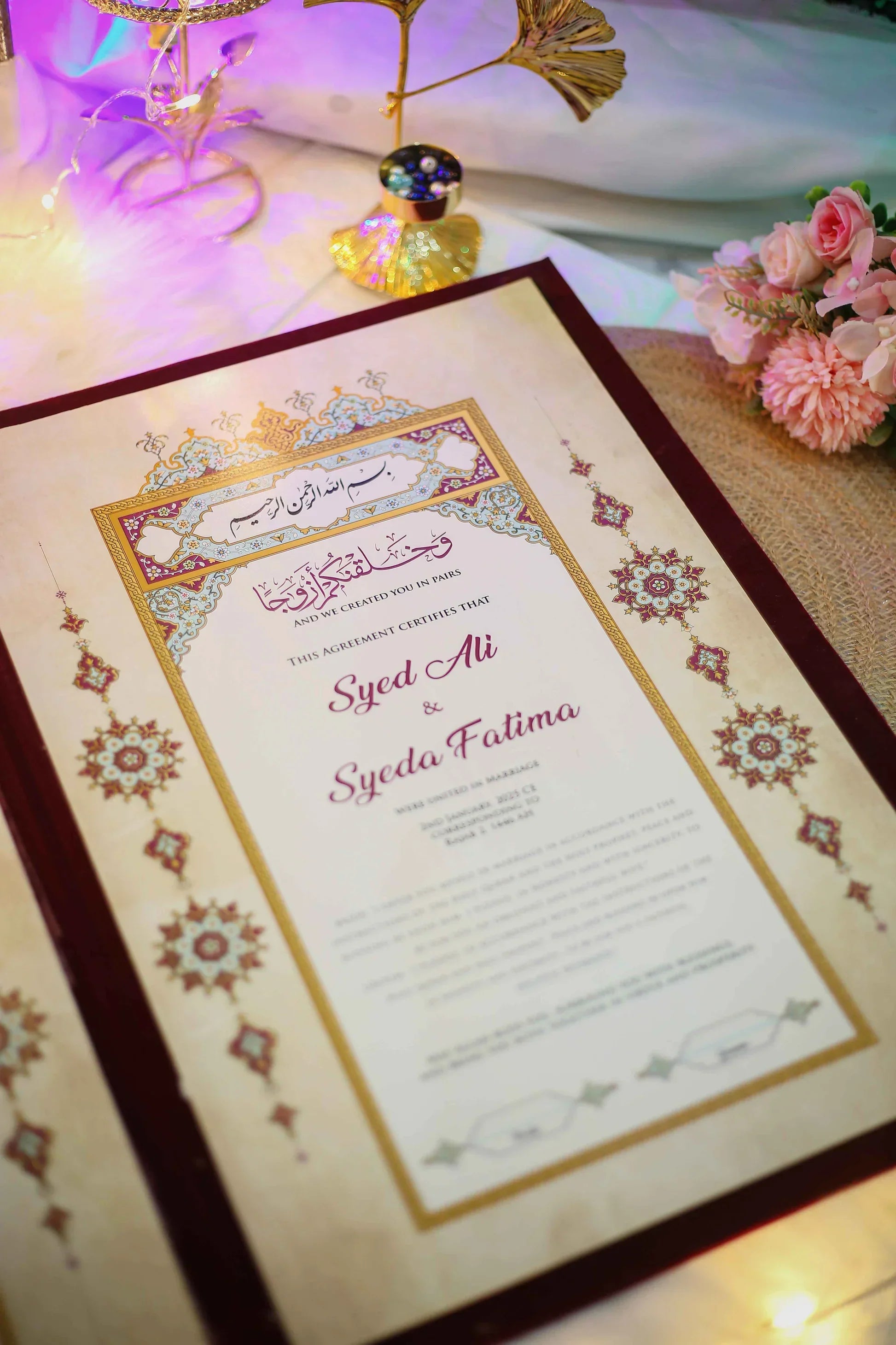 Nikkah Booklet | Maroon