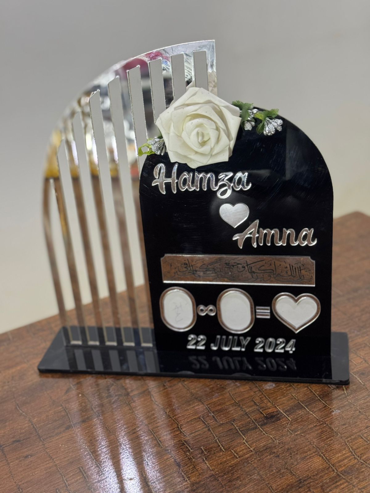 Nikah Thumb Board – Personalized for Wedding with Stand