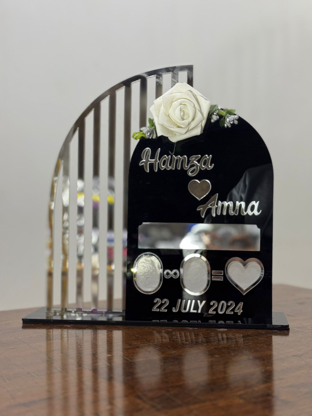 Nikah Thumb Board – Personalized for Wedding with Stand