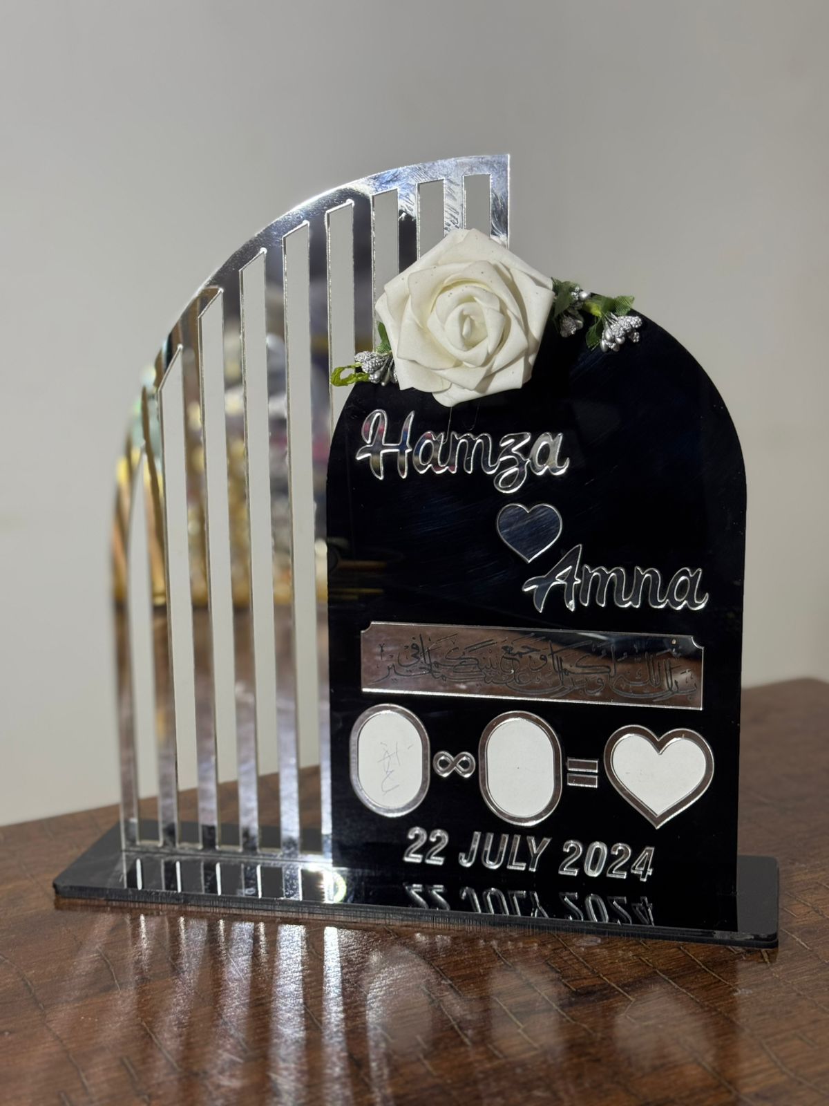 Nikah Thumb Board – Personalized for Wedding with Stand