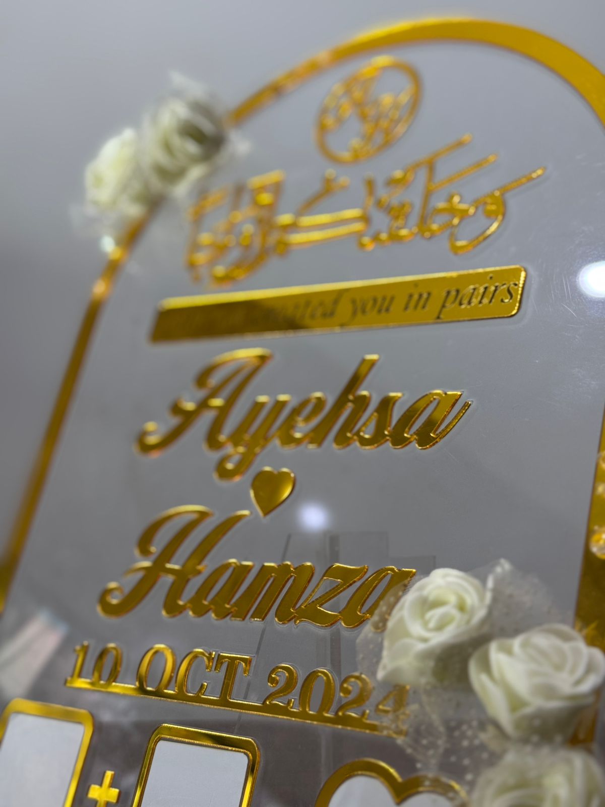 Nikah Thumb Board – Personalized for Wedding