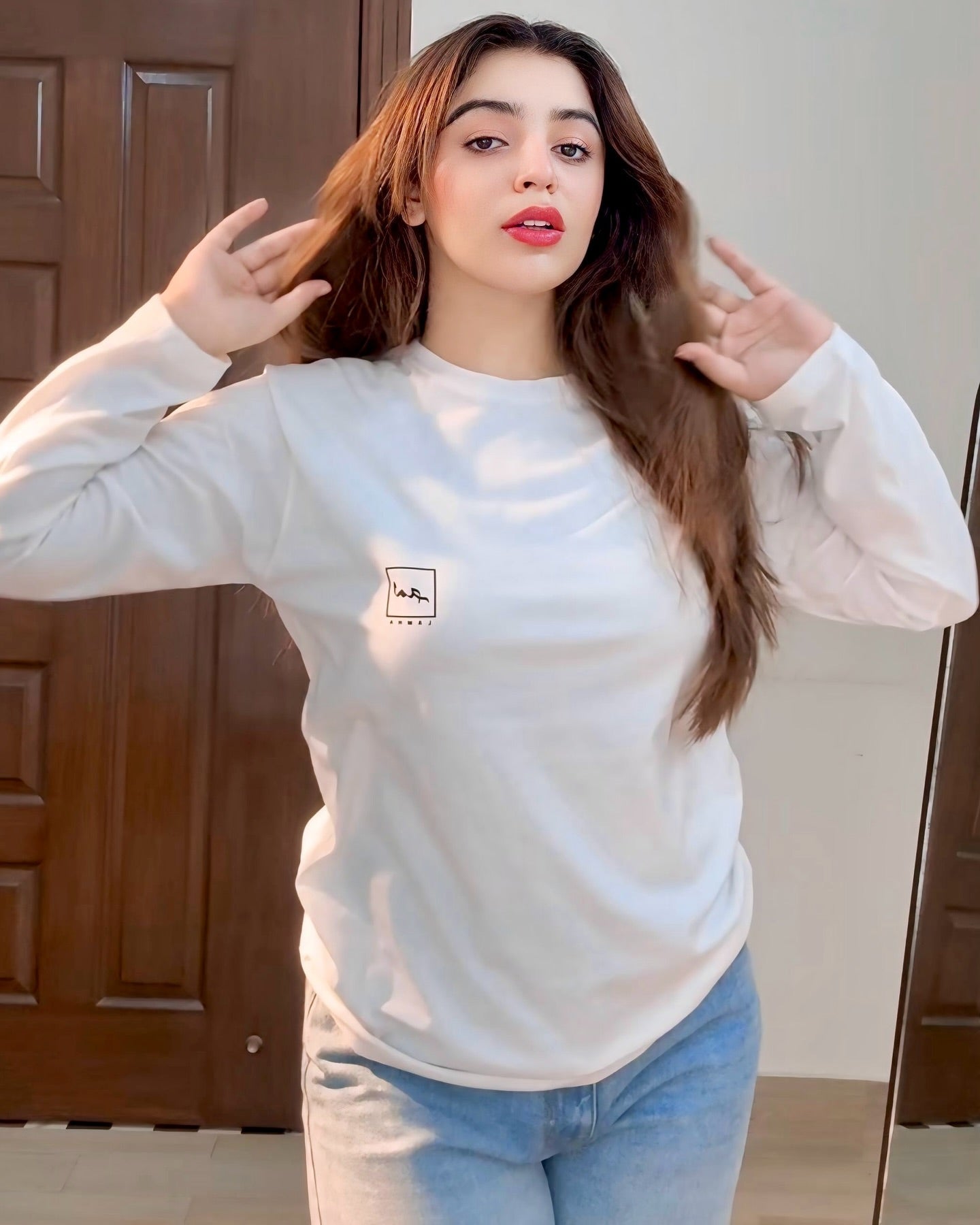 Print Full Sleeve Cotton T-Shirt | Modern Minimal Style