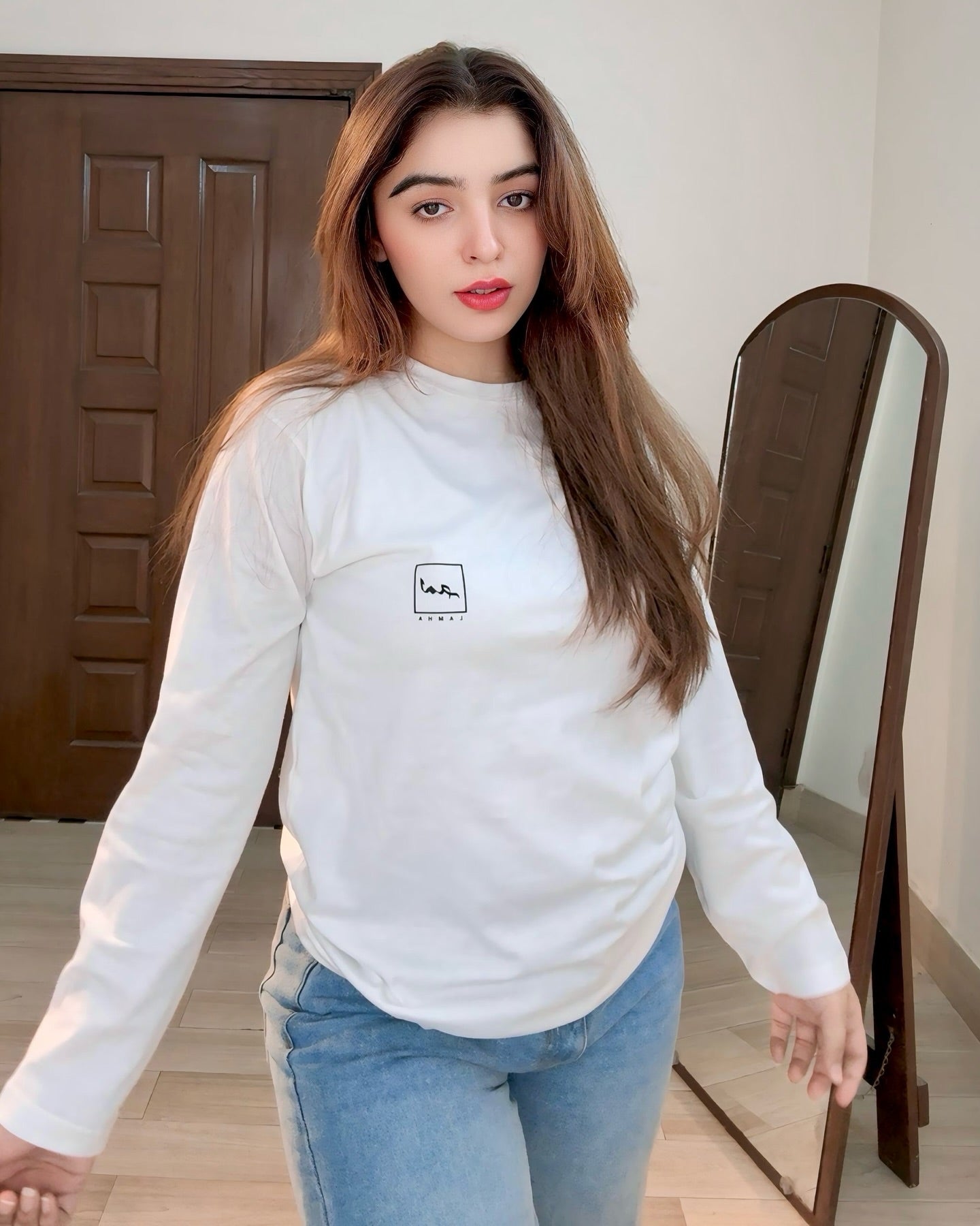 Print Full Sleeve Cotton T-Shirt | Modern Minimal Style