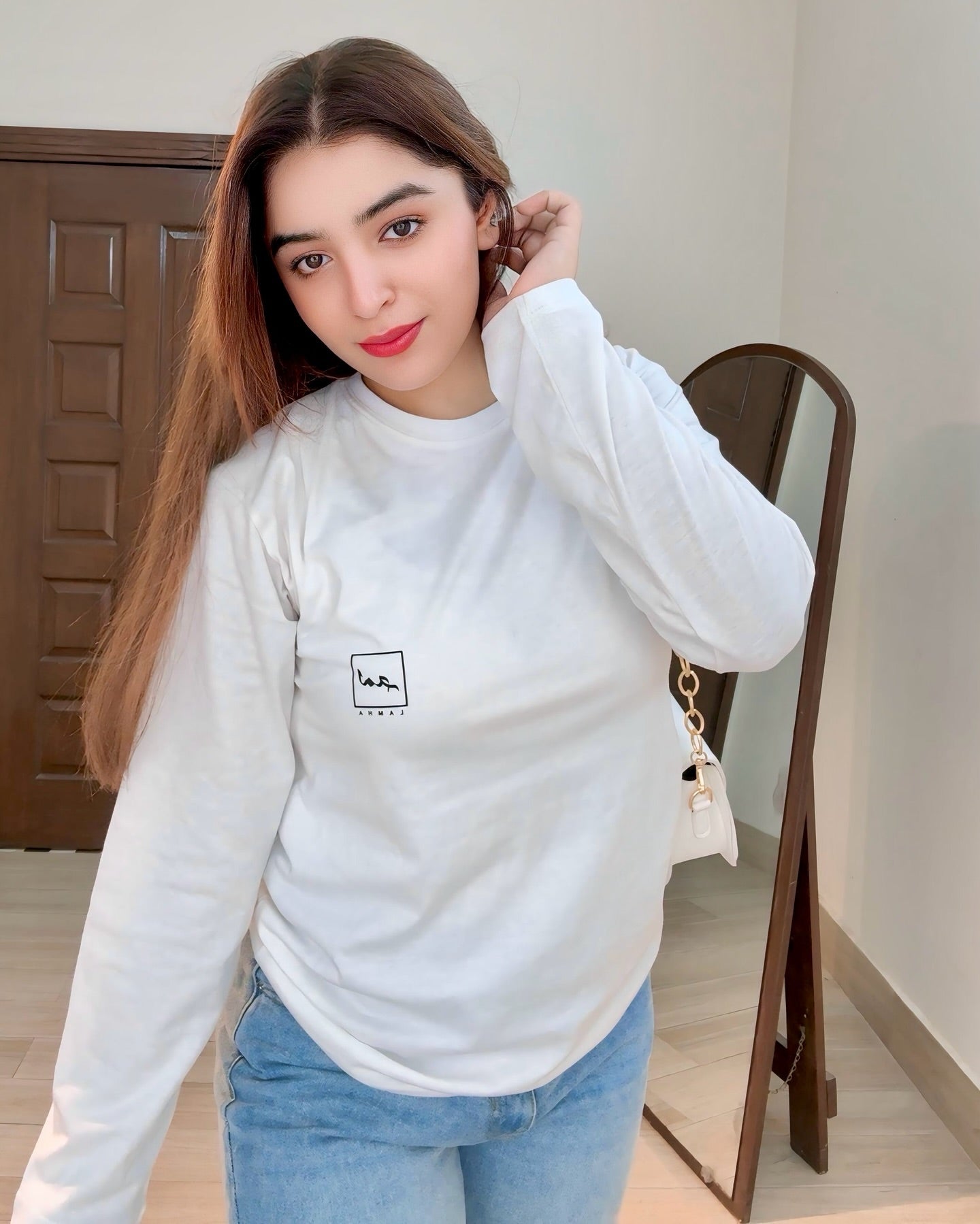 Print Full Sleeve Cotton T-Shirt | Modern Minimal Style