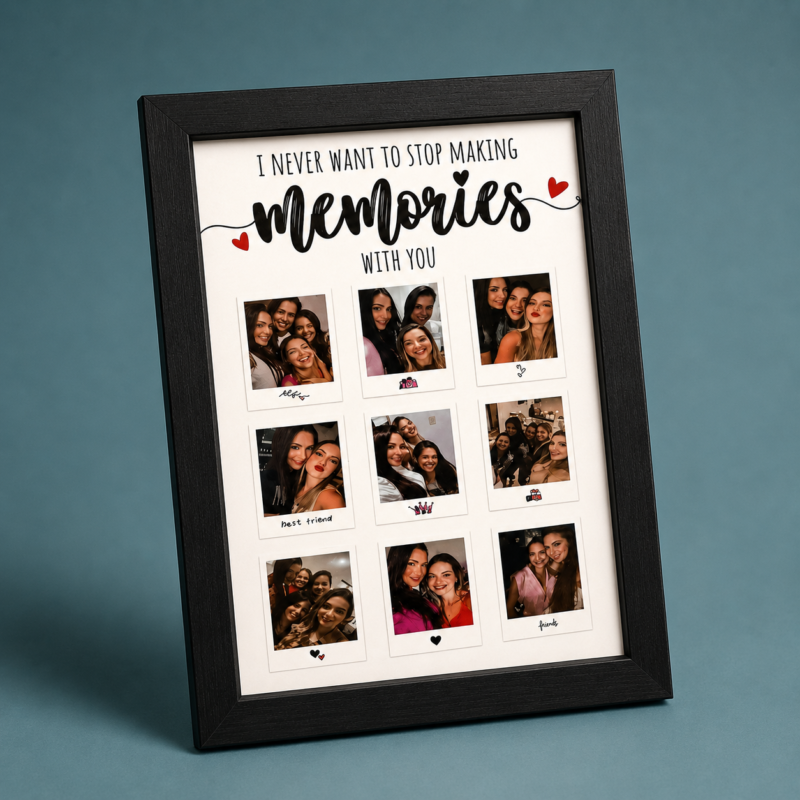 Photo Collage frame with 9 Pictures